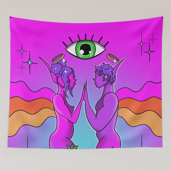 Item preview, I love you as myself psychedelic art designed and sold by sofjac.