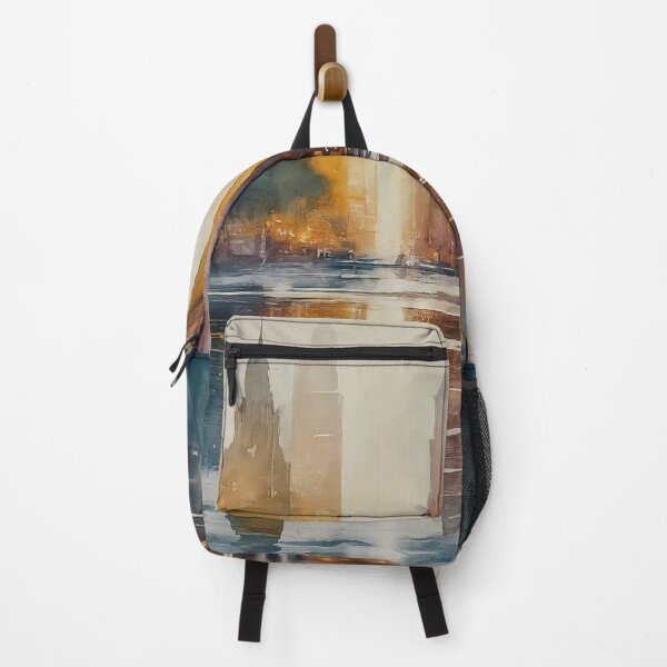 Item preview, Urban Serenity: Reflective Cityscape in Watercolor designed and sold by ZipperDragon88.