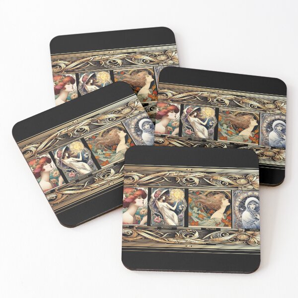 Item preview, Art nouveau Four Seasons designed and sold by Foxlindesigns.
