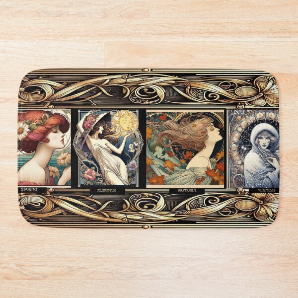 Item preview, Art nouveau Four Seasons designed and sold by Foxlindesigns.