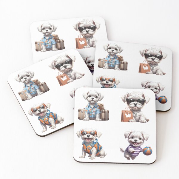 Item preview, Maltese cute puppy dog travel Sticker Pack designed and sold by Keffy.