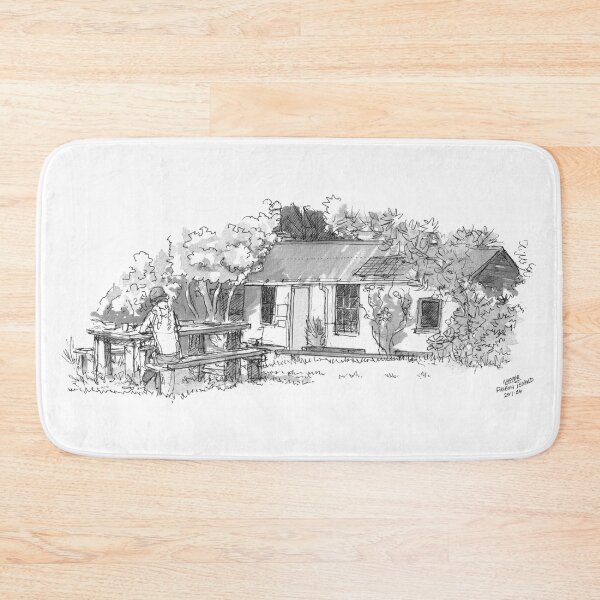 Item preview, Pigeon Island Hut Watercolour designed and sold by Tom Napper Design.