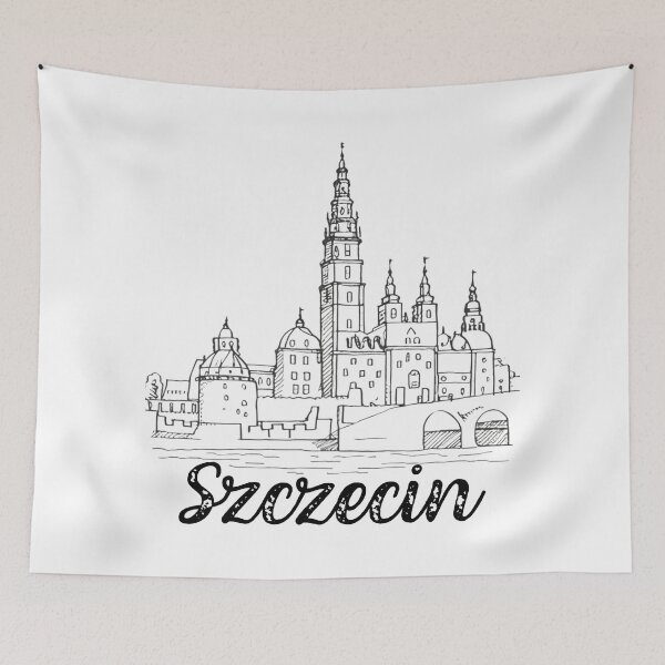 Item preview, Historic Architecture Szczecin Illustration Poland designed and sold by aBITofMAGIC.
