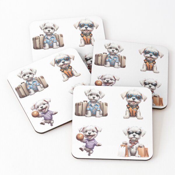 Item preview, Maltese cute puppy dog travel Sticker Pack 2 designed and sold by Keffy.