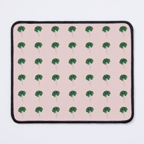 Item preview, Light Pink Blush Bright Green Clovers Real Five Leaf Clover St. Patrick's Day designed and sold by kattakitty.