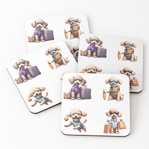 Item preview, Poodle cute puppy dog travel Sticker Pack designed and sold by Keffy.