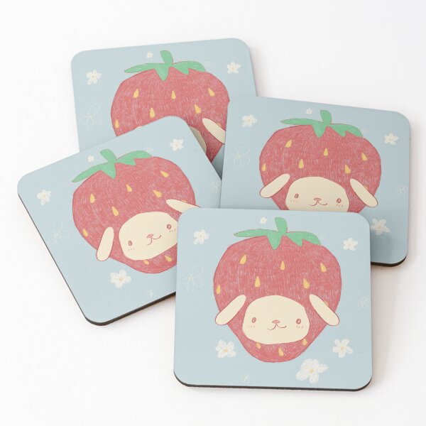 Item preview, Cute strawberry bunny designed and sold by Clownsnghosts.