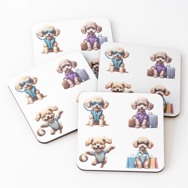 Item preview, Poodle cute puppy dog travel Sticker Pack 2 designed and sold by Keffy.