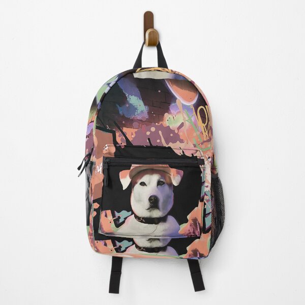 Item preview, urban dog surrounded by graffiti designed and sold by AnneGrayArt.