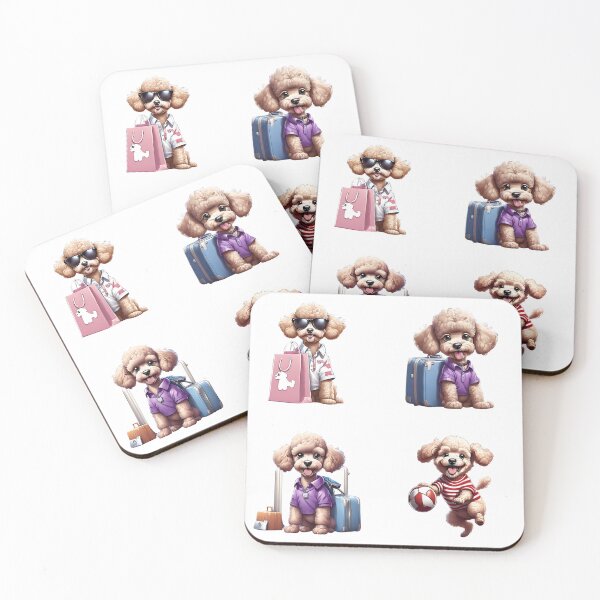 Item preview, Poodle cute puppy dog travel Sticker Pack 3 designed and sold by Keffy.
