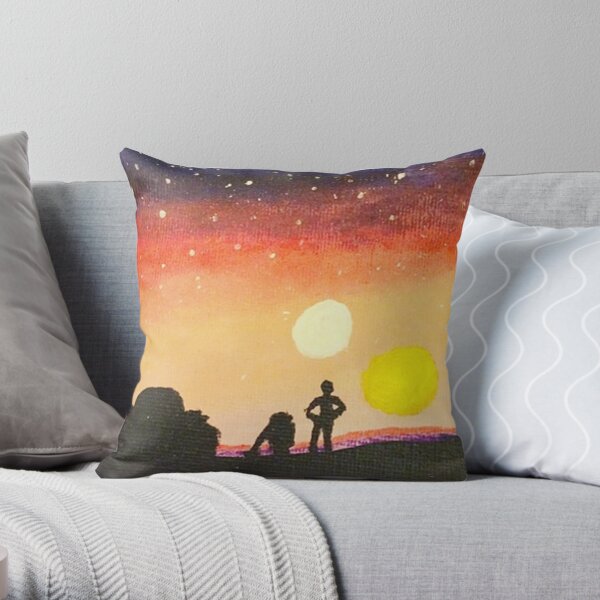 Sunset on Tatooine Throw Pillow