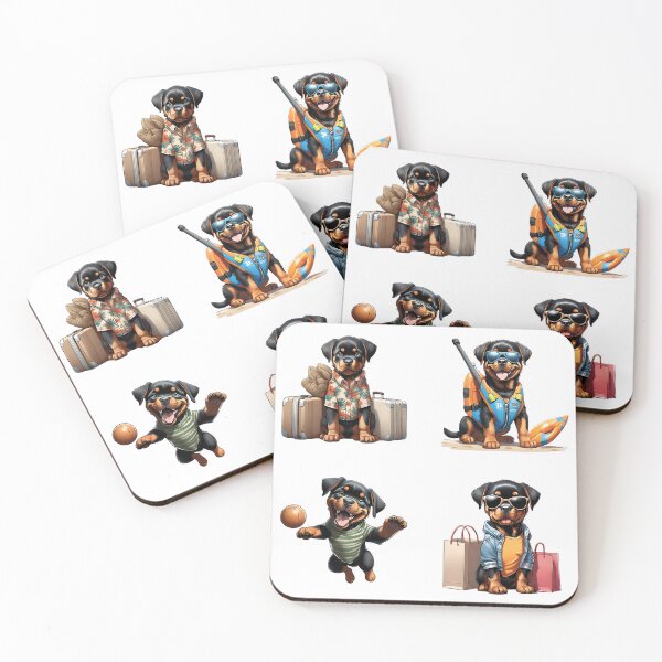 Item preview, Rottweiler cute puppy dog travel Sticker Pack designed and sold by Keffy.
