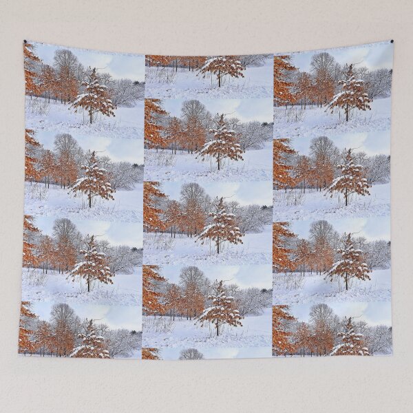 Item preview, Copper-Leaved Oak Trees in the Winter designed and sold by Martha Sherman.