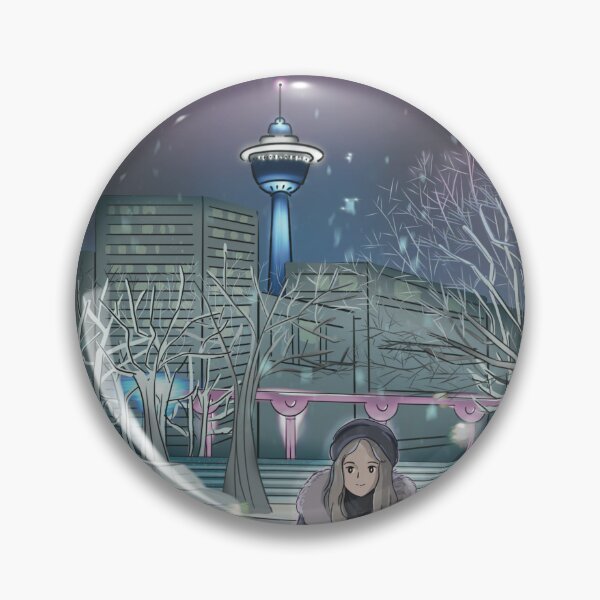 Item preview, Calgary tower illustration designed and sold by BLOBBOF.