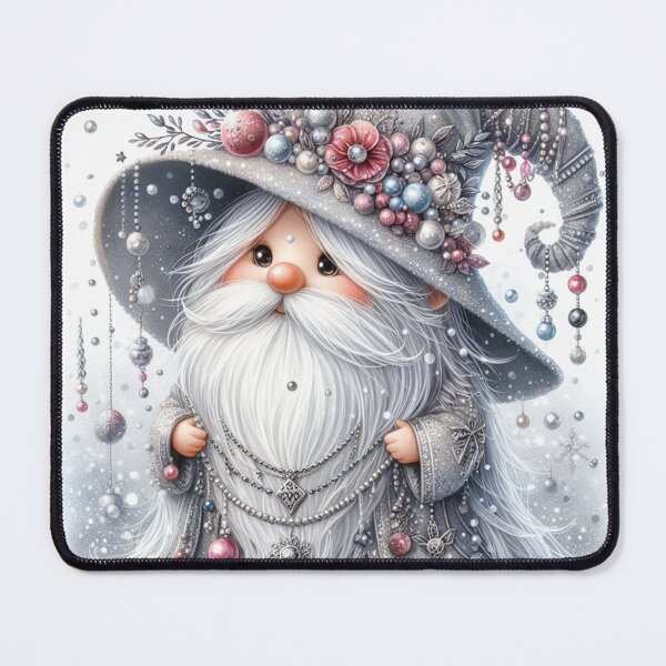 Item preview, Cute little silver gnome designed and sold by Sameena Fatima.