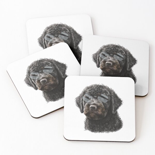 Item preview, Labradoodle Wearing Glasses designed and sold by TheAnimalZ00.