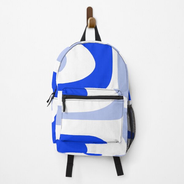 Item preview, Mid Century Modern Piquet Abstract Pattern Royal Blue Light Blue White designed and sold by kierkegaard.