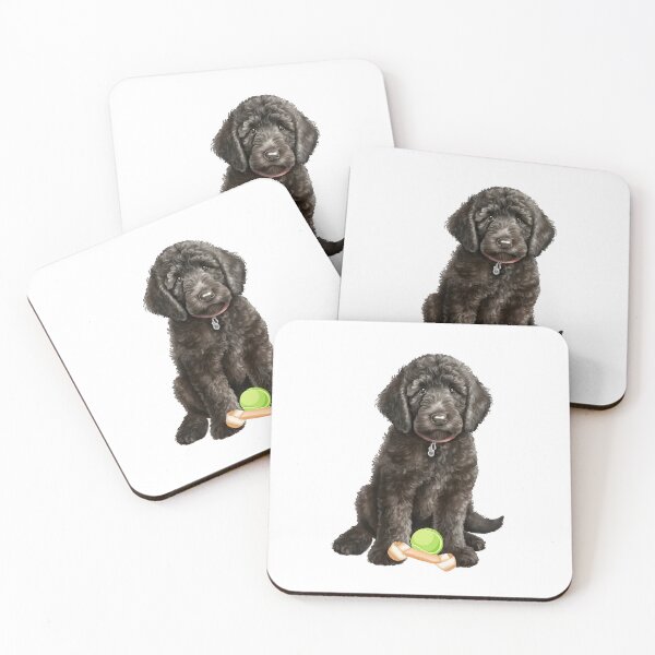 Item preview, Cute Black Labradoodle designed and sold by TheAnimalZ00.