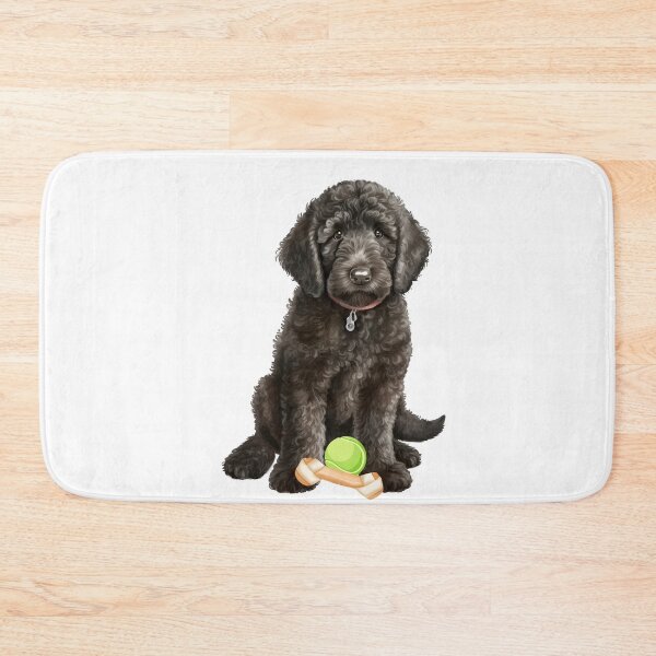 Item preview, Cute Black Labradoodle designed and sold by TheAnimalZ00.