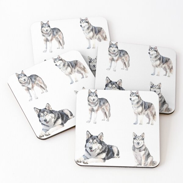 Item preview, Watercolor Siberian Husky Dogs designed and sold by TheAnimalZ00.