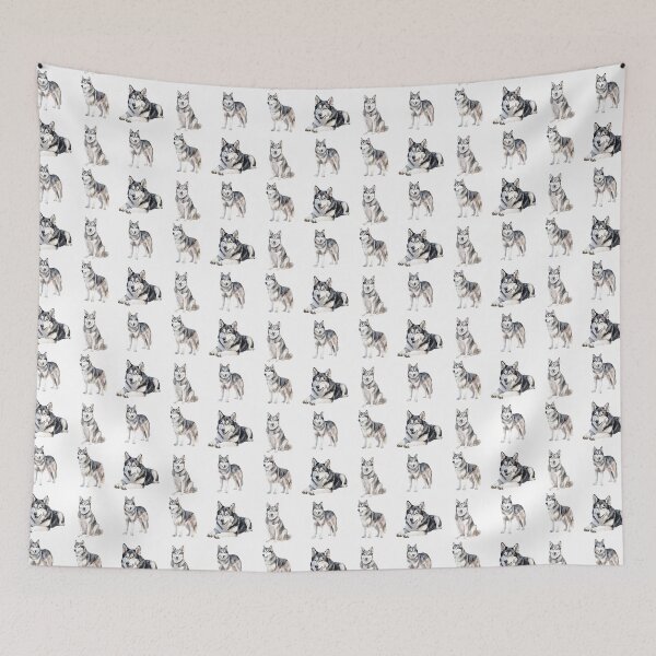 Item preview, Watercolor Siberian Husky Dogs designed and sold by TheAnimalZ00.
