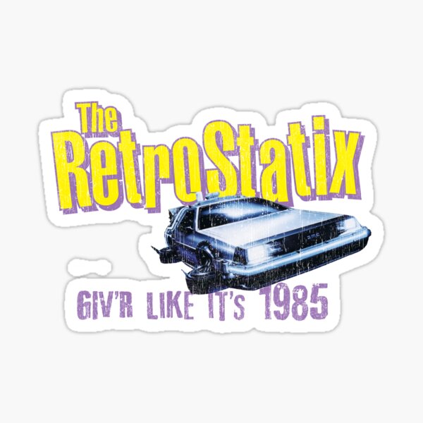RetroStatix Delorean Distressed Sticker