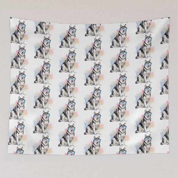 Item preview, Watercolor Husky Wearing Sunglasses designed and sold by TheAnimalZ00.