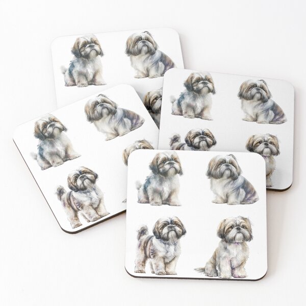 Item preview, Watercolor Shih Tzu Dogs designed and sold by TheAnimalZ00.