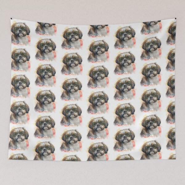 Item preview, Watercolor Shih Tzu Wearing Sunglasses designed and sold by TheAnimalZ00.