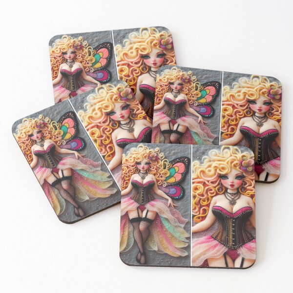 Item preview, Pastel Burlesque Butterfly Fairy designed and sold by FairytalePress.