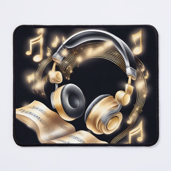 Item preview, Golden music headphones designed and sold by Artbellachi.