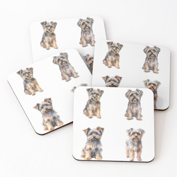 Item preview, Cute Watercolor Yorkshire Terriers designed and sold by TheAnimalZ00.