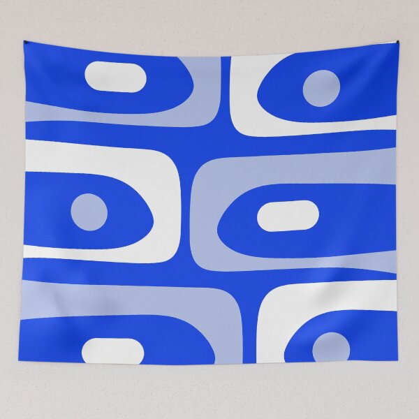 Item preview, Mid Century Modern Piquet Abstract Pattern Royal Blue designed and sold by kierkegaard.