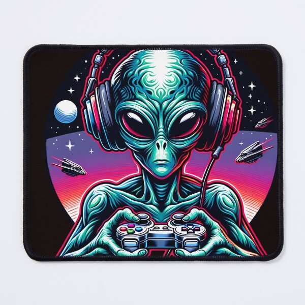 Item preview, Extraterrestrial Alien Being Playing Video Games designed and sold by wheresthekarma.