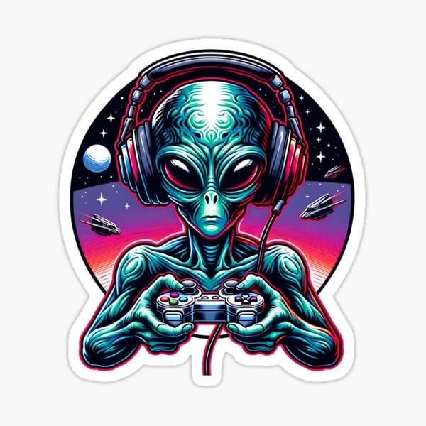 Item preview, Extraterrestrial Alien Being Playing Video Games designed and sold by wheresthekarma.