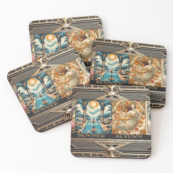 Item preview, art deco four seasons designed and sold by Foxlindesigns.