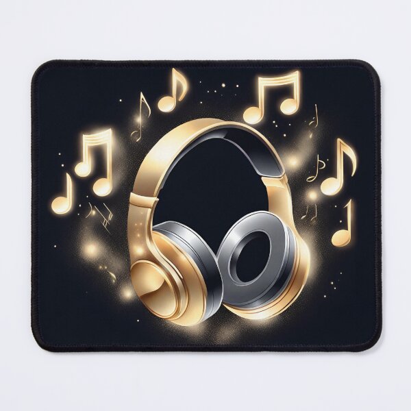 Item preview, Golden music headphones designed and sold by Artbellachi.