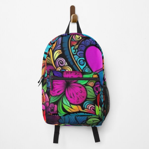Item preview, Abstract hearts and floral decorations in bright colors designed and sold by Blessinger77.