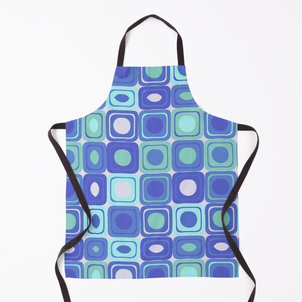 Item preview, Blue Retro Squares Pattern designed and sold by MissQuiss.