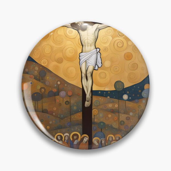 Artikelvorschau, Crucifixion with crowd Klimt style entworfen und verkauft von Joanne Walsh.