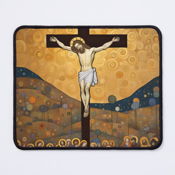 Item preview, Crucifixion with crowd Klimt style designed and sold by Joanne Walsh.