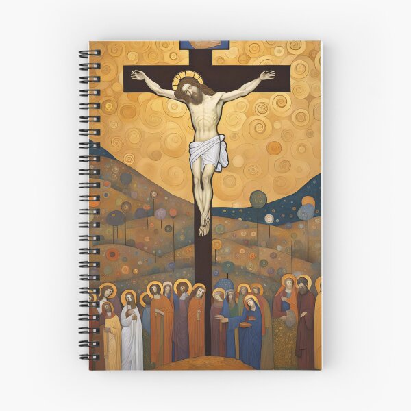 Item preview, Crucifixion with crowd Klimt style designed and sold by Joanne Walsh.