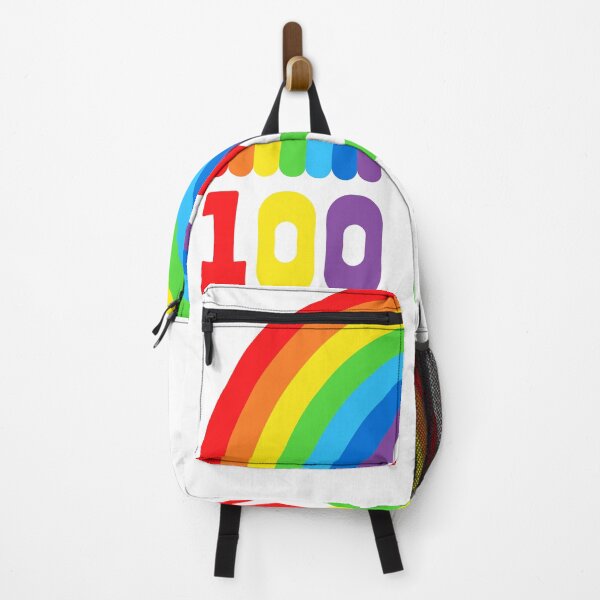 Item preview, 100 Days Brighter Cute Red Heart Rainbow Kids Teacher Retro designed and sold by roboartpixel.