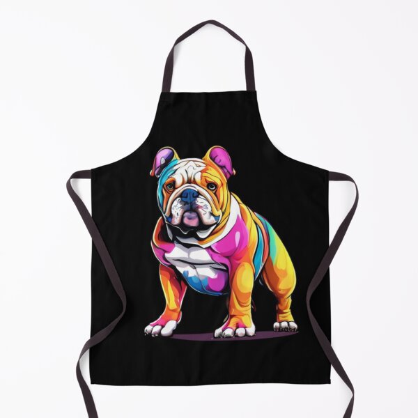 Aperçu de l'œuvre Bouledogue anglais Technicolor créée et vendue par PrintsBySarahB.