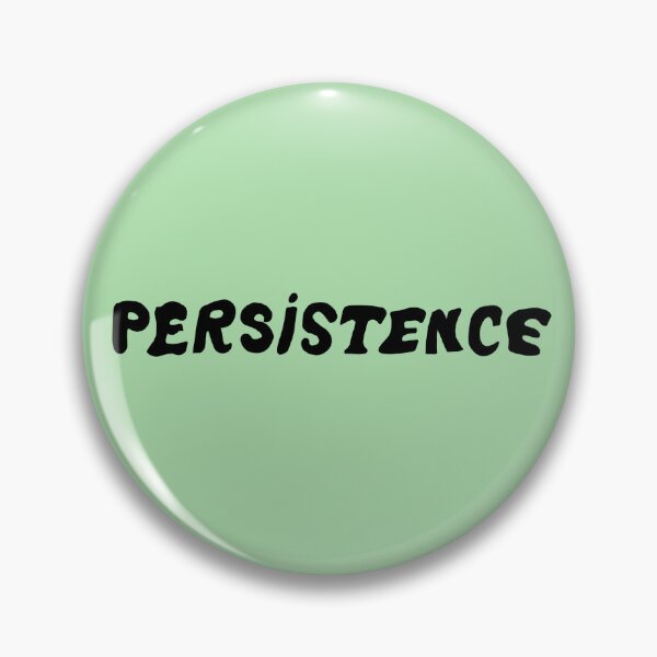 Item preview, Light green-and-black persistence handwritten block letters motivational graphic word designed and sold by StudyPuff.