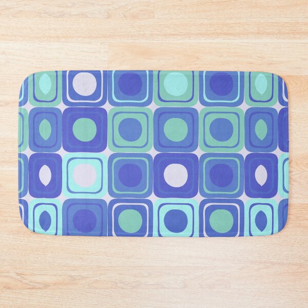 Item preview, Blue Retro Squares Pattern designed and sold by MissQuiss.