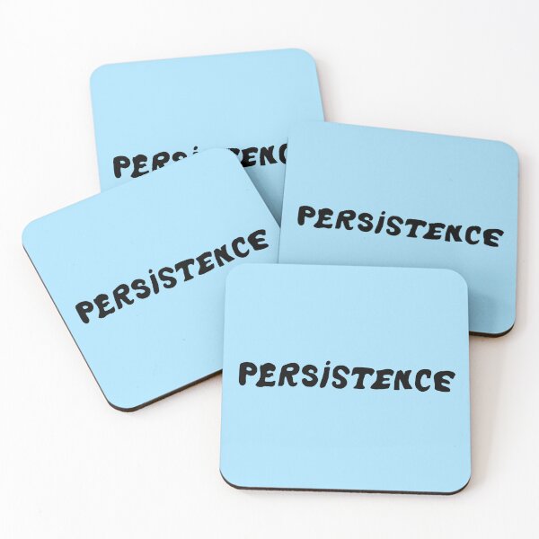 Item preview, Blue-and-black persistence handwritten block letters motivational graphic word designed and sold by StudyPuff.