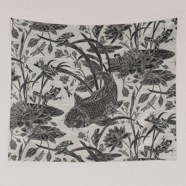 Item preview, Royal Frog Pond Black and Tan designed and sold by Silver Steer Design.
