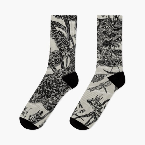 Item preview, Royal Frog Pond Black and Tan designed and sold by Silver Steer Design.