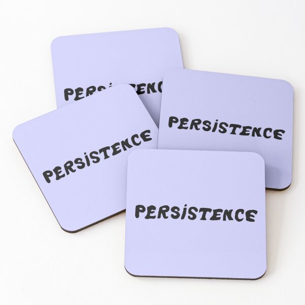 Item preview, Lavender/purple-and-black persistence handwritten block letters motivational graphic word designed and sold by StudyPuff.